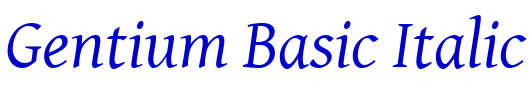 Gentium Basic Italic font